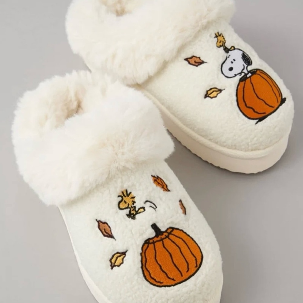 American Eagle AE Snoopy Fall Slippers NWT Size 5